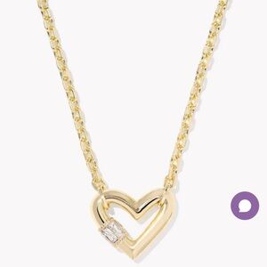 Kendra Scott, gold Emery heart necklace, NIB w/tag